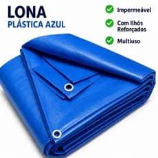 Lona Plástica Azul Impermeável Reforçada Com Ilhós Multiuso Cobertura Piscina Obra Camping Telhado