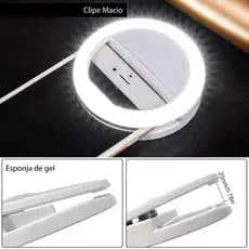 Ring Light Clipe LED Selfie Luz portátil recarregável