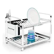 Escorredor de Louça Em Aço Inox 20 Pratos