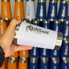 KIT COM 10PÇS OU 20PÇS COPOS TÉRMICOS 473M PERSONALIZADOS A LASER - SUA LOGO OU SEU NOME!