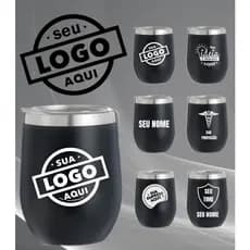KIT 20 COPOS CUIA 360ML TÉRMICO PERSONALIZADO A LASER