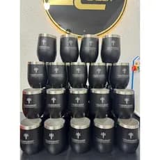 KIT C/ 30, 40 OU 50PÇS  COPOS CUIA 360ML TÉRMICO PERSONALIZADO A LASER