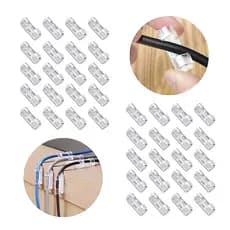 Kit 40 Clip Adesivo Organizador Fixador Cabos Fios Parede