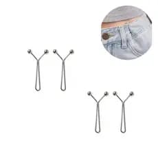 4 Alfinete Grampo Aperto Ajuste Pence Cintura Calça Roupas Largas
