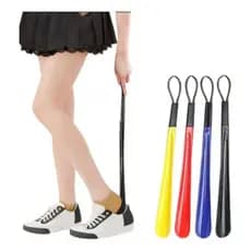 Calçadeira Calçador De Sapato Tênis Plástico Cabo Longo 46cm