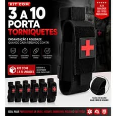 kit 2 a 10 Porta Torniquete Modular Aph Tático Molle Militar Cordura Colete Cinto
