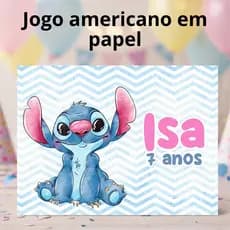 Jogo Americano Descartável Personalizado para Festa Infantil - Vários temas -Festa infantil - Sousplat festa infantil