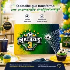 Jogo Americano feito em papel Copa do Mundo - sousplat - Futebol - Brasil Futebol - Brasil na copa