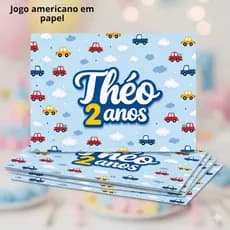 Jogo Americano Personaliza Festa Infantil - Vários temas - lugar americano - Sousplat festa infantil