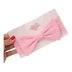 Turbante de bebê  na meia de seda  de menina laço infantil super delicado com detalhes em pérolas