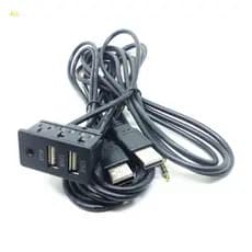 All 1.5 Car Montagem Embutida Usb Painel Usb Extensão Adaptador
