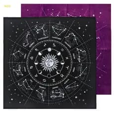 Toalha Veludo 12 Constelações / Tarot / Cartão / / Fortuna / Astrologia