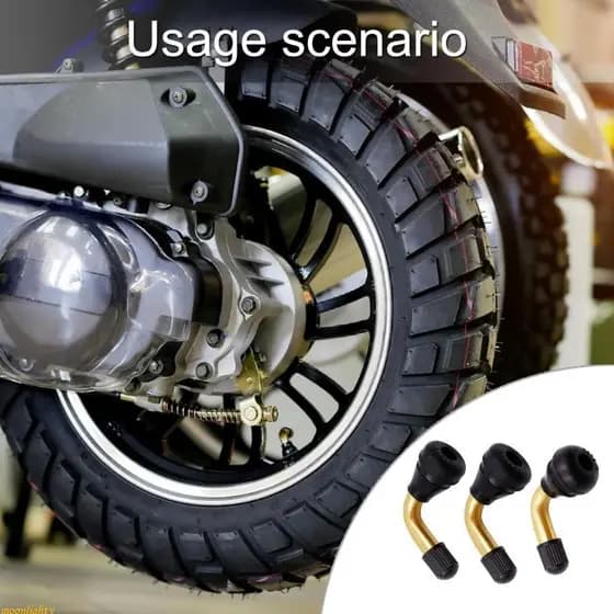 moonlighty Válvulas Pneu Motocicleta Latão Instalação Rápida, Haste Dobrada, Design À Prova Vazamento P