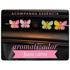 Aromatizante Cheirinhos de Carro 4 Borboletas Aromatizador para Carro + 1 Essência 10ml