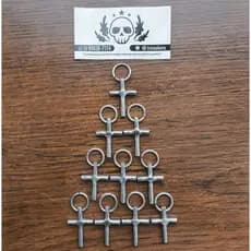 pingente cruz para traia inox 5und