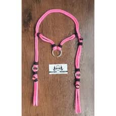 cabeçada de cordinha rosa para cavalo