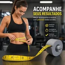 Fita Métrica 3 Metros Retrátil Manual Medição Corpo Academia Costura Nutricionista Portátil
