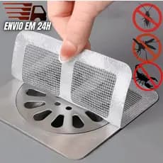 Tela Protetora Filtro Adesivo Para Ralo Banheiro Cozinha Quintal Coletor De Cabelo Ant Inseto