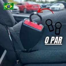 Kit Par Fivela Universal Para Cinto De Segurança Anti Alarme Beep Sonoro Automotivo