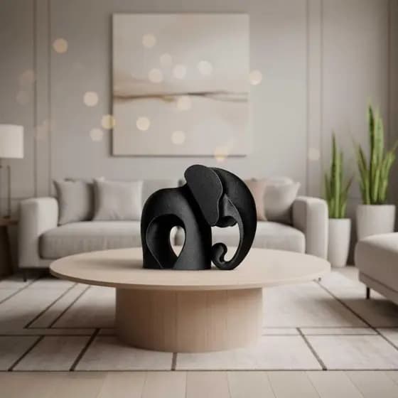 Estátua Elefante Decorativo Minimalista Escultura Elegante Moderna Enfeite Arte Abstrata Mesa Rack