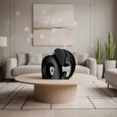 Estátua Elefante Decorativo Minimalista Escultura Elegante Moderna Enfeite Arte Abstrata Mesa Rack