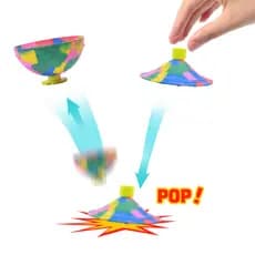 Pops Brinquedo Saltador Infantil Pula Alto Gira Diversão Surpresa Spin Pop