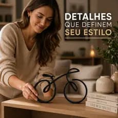 Escultura Bicicleta Bike Minimalista Decoração Casa Moderna Design Elegante