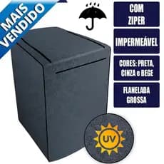 Capa Maquina Lavar  Electrolux Brastemp Consul Com Ziper 11, 12, 13, 14, 15, 16, 17 kg