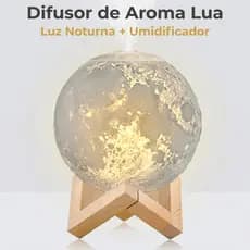 Umidificador Lua 3d Ultrassônico Usb Difusor Luminária 13CM