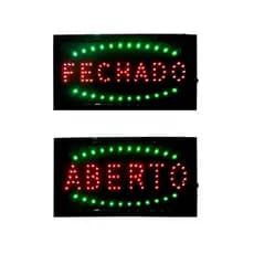 Painel Letreiro Luminoso Led 2 Em 1 Aberto Fechado