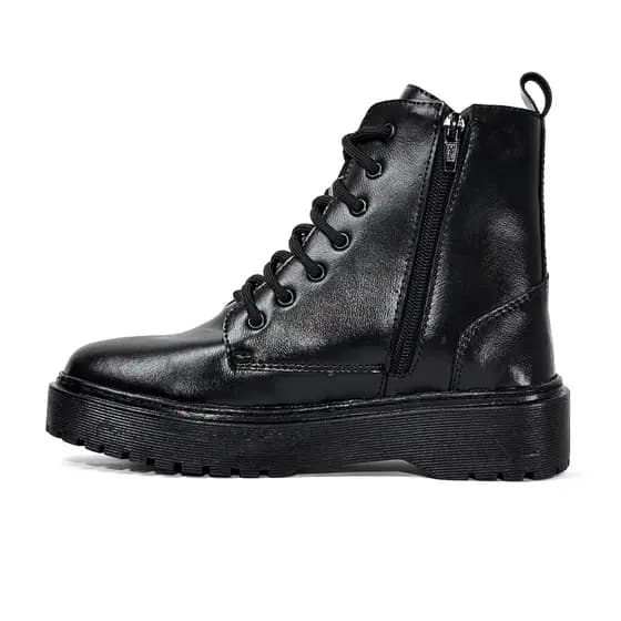 Bota Coturno Feminina Solado Borracha Fechamento em Cadarço Casual Moda Inverno Confortável