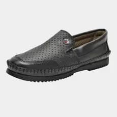 Mocassim Masculino Adulto Confortável Tradicional em Couro sola de Borracha Costura Manual Kipasso