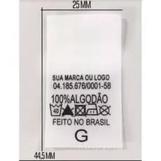 ETIQUETA DE COMPOSIÇÃO PARA ROUPAS COM SUA MARCA 1.000 UNIDADES RESISTENTE TOP PROMOÇÃO