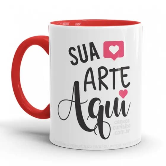 Caneca de porcelana colorida
