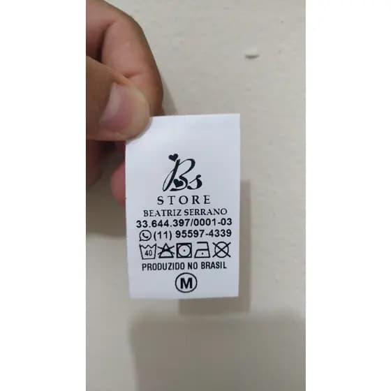 Etiqueta De Composição Para Roupas  Super Resistente Top