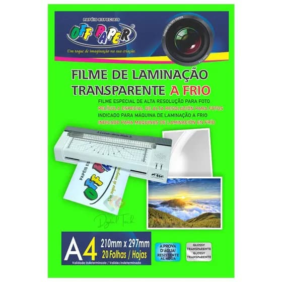 Laminação a Frio A4 Transparente
