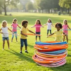 10 Bambolê Arco 50cm Colorido - Brinquedo Infantil Lembrancinha