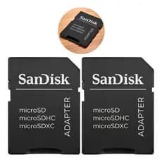 Kit C/ 2 Adaptador P/ Cartão De Memória Microsd Microsdhc Microsdxc