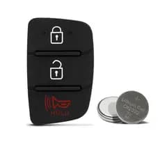 Capa Chave Borracha Hyundai Hb20 Hb20s Ix35 + Bateria