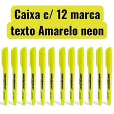 kit 12 unidades marca texto Amarelo neon master print