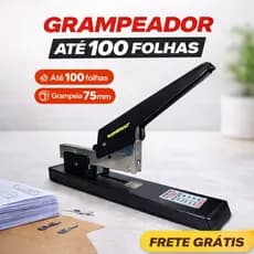 Grampeador Profissional até 100 folhas Master print com ajuste de grampos resitente