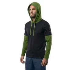 Camiseta Manga Longa Abruptto Premium Blusa Manga Falsa Sobreposição Luxo Estilo Moderno