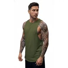 Regata LongLine Premium Slim VÁRIAS CORES Seca Rápido Não Amassa Proteção UV Treino Musculação Casual Fitness
