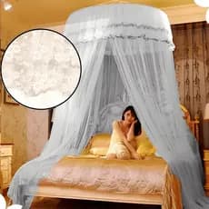 Mosquiteiro De Teto Indiano Casal Box Queen King com Abertura Lateral Premium Luxo Gigante 14m