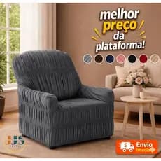 CAPA PARA POLTRONA DO PAPAI/SOFÁ DE 1 LUGAR ELASTICADA EM MALHA EM GEL POLIÉSTER 100%