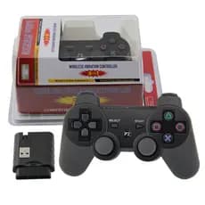 Controle Sem Fio Para Playstation 2 PS2 PS3 Computador PC Wireless Com Bateria Interna
