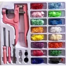 Kit Alicate de Pressão Rosa e Botões.
