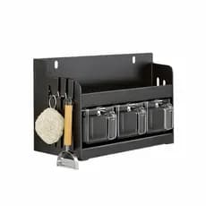 Porta Temperos Parede Metal Preto 20cm Suporte Para Facas E Condimentos