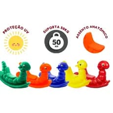 Balanço gangorra de Parquinho Nhoca Minhoca Feliz-Brinquedo Parquinho de Plástico