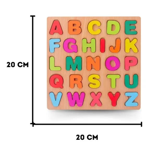 Brinquedo Pedagógico Tabuleiro Alfabeto Colorido para Estimular o Conhecimento Infantil